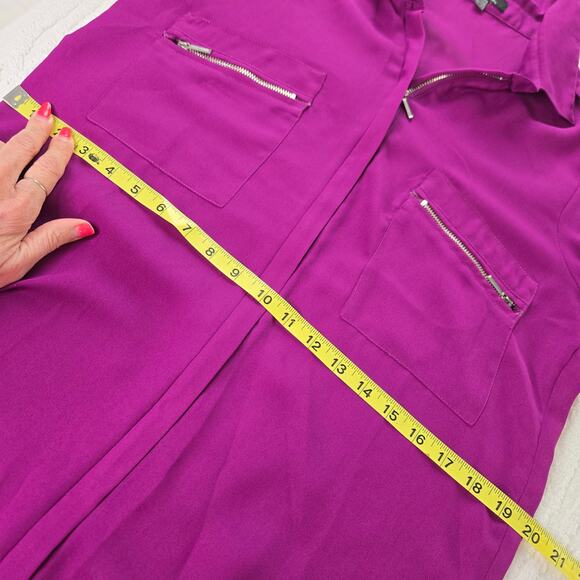 Kut from the Kloth full zip front blouse Medium purple - Picture 12 of 16